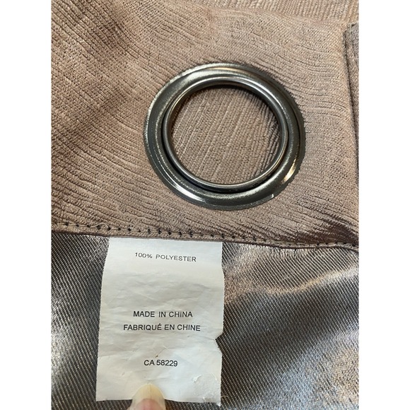 Beige/milk Choc. Brown, Blackout  Curtains, 4 Panels each 54" X 92", - Picture 3 of 4